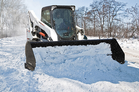 hydraulic skid steer snow removal attachments snow bucket plow