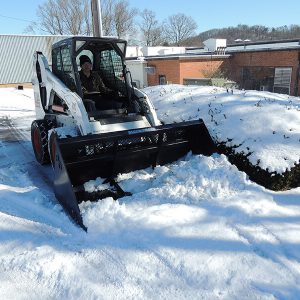 high back snow bucket hydraulic skid steer attachment