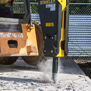 in use hydraulic breaker skid steer attachment MBF5 sales and service in winnipeg