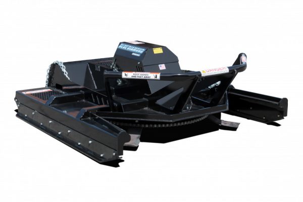 blue diamond severe duty skid steer attachment brushcutter 3/4 view
