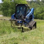blue diamond severe duty skid steer attachment brushcutter 3/4 view