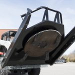 blue diamond severe duty skid steer attachment brushcutter 3/4 view
