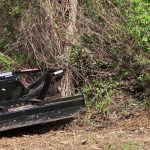 blue diamond severe duty skid steer attachment brushcutter 3/4 view