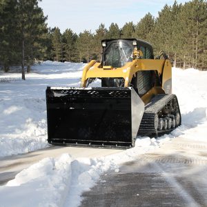 light material bucket for skid steers like snow