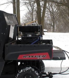 back of UTV Erskine hydraulic power pack