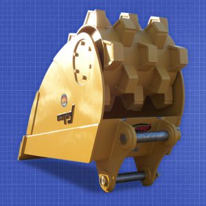 roller-bucket felco excavator attachment