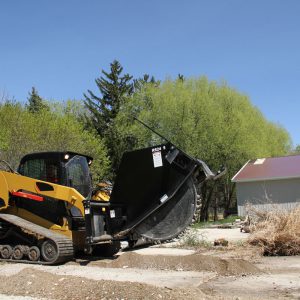 rock saw skid steer attachment