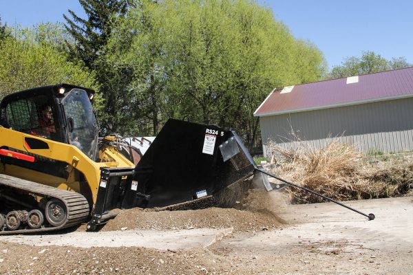 rock saw skid steer attachment