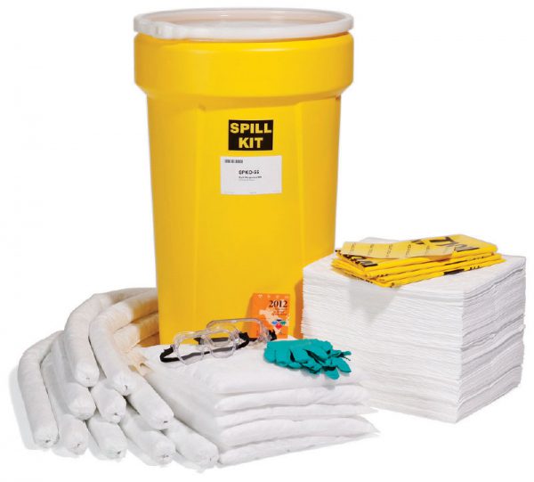 spill kit oil cleanup 55 gallon capacity
