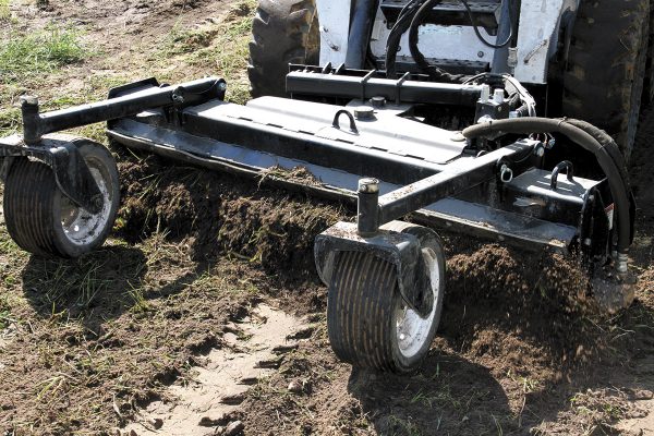 deep soil rake conditioner skid steer attachment