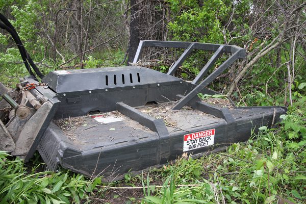 heavy duty brush cutter mower in the bush