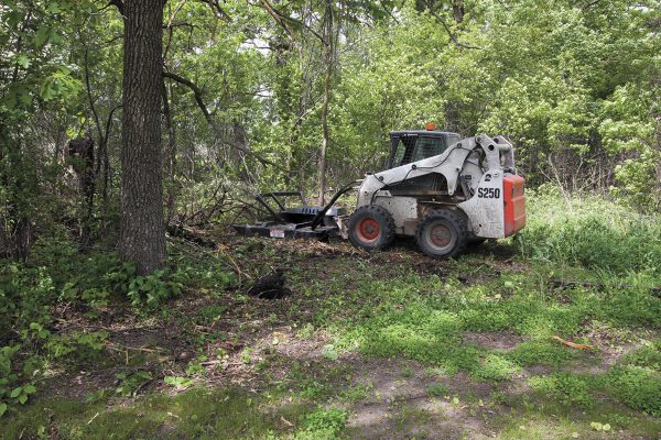 heavy duty brush cutter mower in the bush
