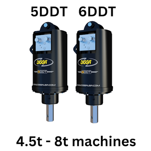 Digga 5DDT 6DDT Auger Drives for 4.5t - 8t machines
