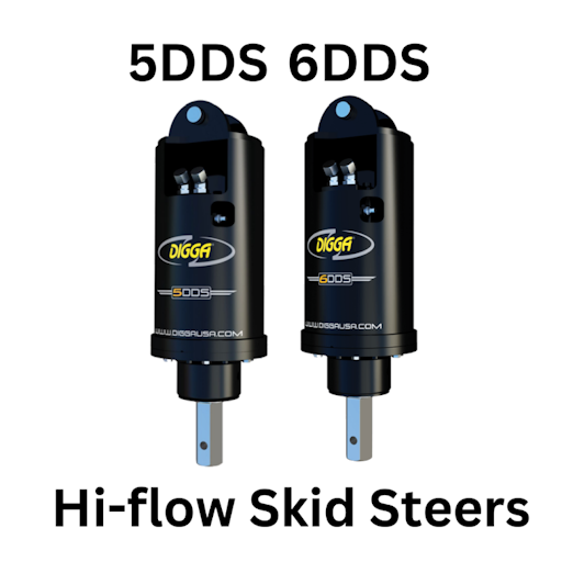 Digga 5DDS 6DDS for Hi-flow Skid Steers